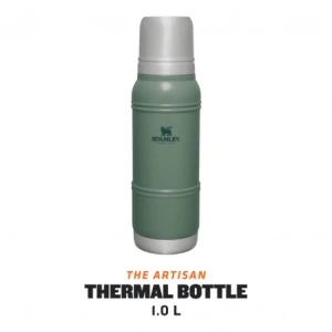 Termos Stanley Artisan Thermal Bottle, Hammertone Green, 1L