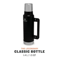 Termos Stanley The Legendary Classic Bottle Large Matte Black Pebble 1.4 L  Termos Stanley The Legendary Classic Bottle Large Matte Black Pebble 1.4 L