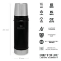 Termos Stanley The Legendary Classic Bottle XSmall Matte Black Pebble 0.47L 