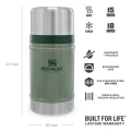 Termos pentru mancare Stanley The Legendary Classic Food Jar Hammertone Green 0.7L  Termos pentru mancare Stanley The Legendary Classic Food Jar Hammertone Green 0.7L