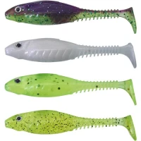 Kit Shad Gunki Grubby Dark Water 8.5cm 4buc/plic