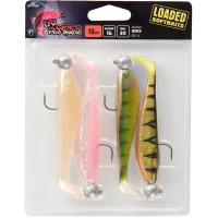 Kit Shaduri FOX RAGE UV Zander Pro Loaded Mixed, Nr.3/0, 10g, 10cm, 4buc/pac