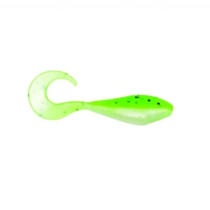 SHAD BASS ASSASSIN CURLY SHAD 5CM CHARTROUSE PEPPER 10BUC