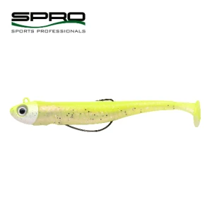 SHAD SPRO GUTSBAIT UV 110 MM PLUS OFFSET 3/0 14 GR LEMON AND PEARL