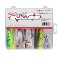Set shaduri BERKLEY Pulse Shad MixBox 11cm + Jig-uri, 16buc/pac