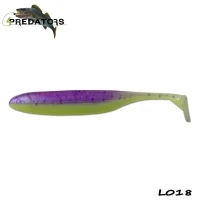 Shad, 4Predators, Finesse, Impact, Purple, -, Yellow, 10cm, L018, 5buc/plic, 4p-fi10-l018, Shad-uri, Shad-uri For Predators, For Predators