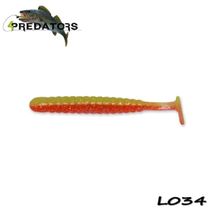 Shad 4Predators Worm Shad Laminat 8cm culoare L034 Cosmic Ray 6buc/plic