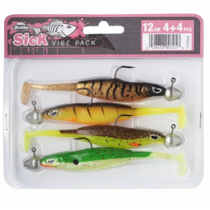 Shad BERKLEY Soft Bait Sick Vibe, Culori Asortate, 12cm, 4buc/Blister