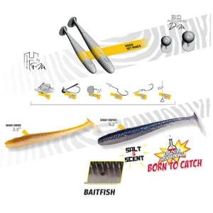 Shad Colmic Herakles Shad-Ow70 7cm Baitfish, 8buc/plic Shad Colmic Herakles Shad-Ow70 7cm Baitfish, 8buc/plic