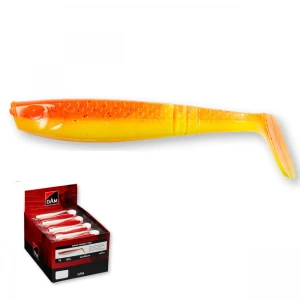 Shad DAM Paddletail Orange Yellow 10cm