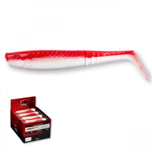 Shad DAM Paddletail Red White 8cm