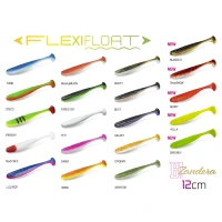 Shad Delphin Zandera Flexifloat Uvs, Mix, 12cm, 5buc/pac