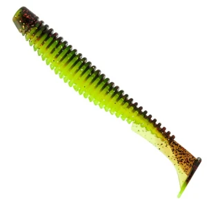 Shad FAST STRIKE Down Shad 9cm, Green Brown Back, 10buc/pac