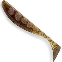 Shad FISHUP Wizzle Shad, 5cm, Green Pumpkin Red & Black, 10buc/pac