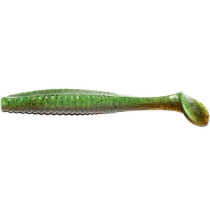 Shad Hide Up Stagger Original 3.5", 140 Green Pumpkin Dark Chart, 9cm, 8buc/pac