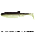 Shad LIBRA LURES Kraken Shad, 12.5cm, 15g, Olive Whitefish, 4buc/pac Shad LIBRA LURES Kraken Shad, 12.5cm, 15g, Olive Whitefish, 4buc/pac