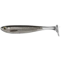 Shad Live Target Slow Roll Mullet Paddle Tail, Silver / Black, 10cm, 4buc/pac Shad Live Target Slow Roll Mullet Paddle Tail, Silver / Black, 10cm, 4buc/pac