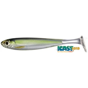 Shad Live Target Slow Roll Shiner Paddle Tail, Silver / Green, 8.5cm, 4buc/pac Shad Live Target Slow Roll Shiner Paddle Tail, Silver / Green, 8.5cm, 4buc/pac