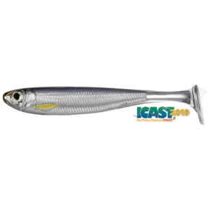 Shad Live Target Slow Roll Shiner Paddle Tail, Silver / Smoke, 8.5cm, 4buc/pac Shad Live Target Slow Roll Shiner Paddle Tail, Silver / Smoke, 8.5cm, 4buc/pac