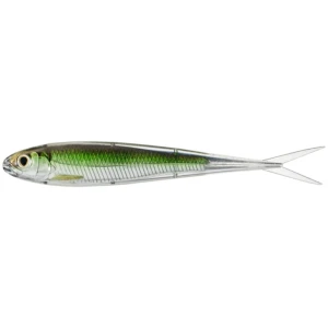 Shad Live Target Twitch Minnow Soft Jerkbait, Silver / Green, 10cm, 4buc/pac