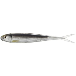 Shad Live Target Twitch Minnow Soft Jerkbait, Silver / Smoke, 10cm, 4buc/pac