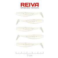 Shad REIVA Flat Minnow, Pearl White, 5cm, 1.30g, 5buc/pac