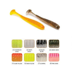 Shad Rapture Rib Slim Shady 5cm 14buc/plic Black Silver