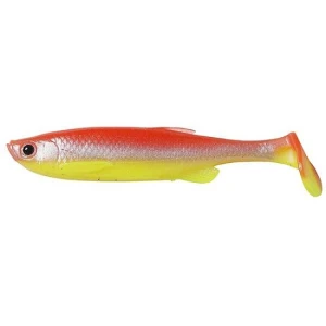Shad Savage Gear Fat Minnow T-Tail, YR Fluo, 9cm, 4buc/plic Shad Savage Gear Fat Minnow T-Tail, YR Fluo, 9cm, 4buc/plic