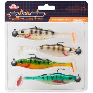 Shad Sof Bait BERKLEY Pulse Realistic Perch, Multicolor, 11g, 11cm, 4buc/pac