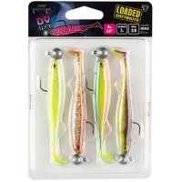 Swimbaits Fox Rage Slick Shad Mixed Uv Colour Pack Loaded 7cm 4buc