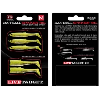 Rezerva Spinnerbait Live Target Baitball Spinner Rig, Small, Lime Chartreuse / Silver, 5buc/pac