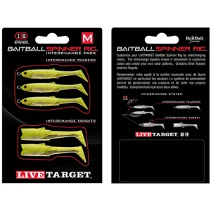 Rezerva Spinnerbait Live Target Baitball Spinner Rig, Small, Lime Chartreuse / Silver, 5buc/pac Rezerva Spinnerbait Live Target Baitball Spinner Rig, Small, Lime Chartreuse / Silver, 5buc/pac
