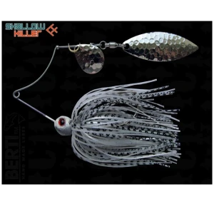 Spinnerbait Bertilure Cu Doua Palete SHALLOW KILLER COLORADO Model SALCIE Culoare ALB/NEGRU-PEARL 11 gr.