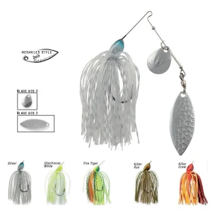 Spinnerbait Colmic Herakles Flatter Tandem 7g Silver Spinnerbait Colmic Herakles Flatter Tandem 7g Silver