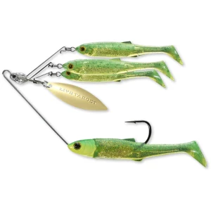 Spinnerbait Live Target Baitball Spinner Rig, Large, 856 Lime Chart / Gold, 14g