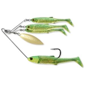 Spinnerbait Live Target Baitball Spinner Rig, Small, 856 Lime Chart / Gold, 7g