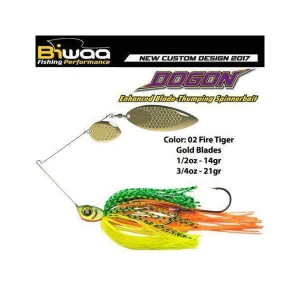Spinnerbait Biwaa Dogon, White Fire Tiger-Gold Blades,  21g Spinnerbait Biwaa Dogon, White Fire Tiger-Gold Blades,  21g