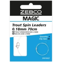 Leader ZEBCO Magic Trout Spin, 0.21mm, 70cm, 4buc/pac