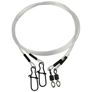 Struna DAM Effzett L Mono Spin Leader, 55cm, Nr.4, 24Kg, 2buc/pac