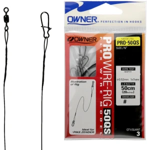 Struna Owner Titan Pro Wire Rig 50QS ,No.10, 9.1kg, 50cm, 3buc/plic