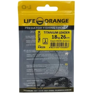 Struna Titan Orange Titanium Leader, 8.1kg, 30cm, 0.30mm, 1buc/plic
