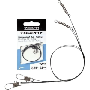Struna ZEBCO Trophy Steel Rolling 1x7, 40cm, 9kg, 2buc/pac