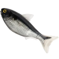 Swimbait LIVE TARGET Shad Unrigged, Black / Silver, 11.5cm, 11.5g, 3buc/pac