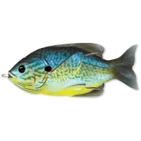 Swimbait Live Target Hollow Body Sunfish Walking Bait, Blue / Yellow Pumpkinseed, 9cm, 18g 