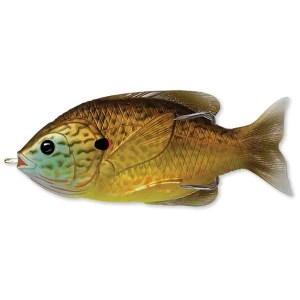 Swimbait Live Target Hollow Body Sunfish Walking Bait, Copper Pumpkinseed, 9cm, 18g 