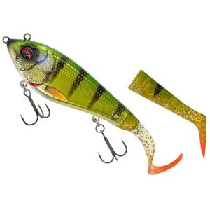 Swimbait SAVAGE GEAR Deviator Tail SS, Chrome Perch, 20cm 87g, 1+2buc/pac