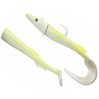 Twister BERKLEY Power Sandeel, White Chartreu, 21cm, 160g, 1buc/pac