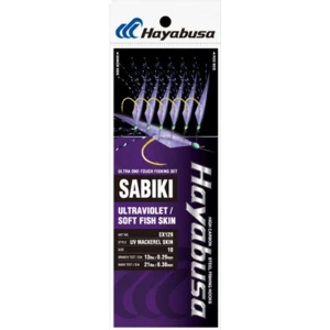 Taparie Scrumbie Hayabusa Sabiki Fish Skin, UV Mackerel, Nr.8, 6 Carlige, 1buc/pac
