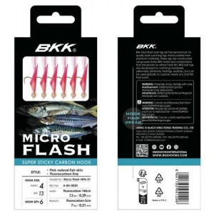 Taparine BKK Micro Flash NFA 02 PNFS Red Resin Fluoro, Nr.11, 145cm-0.30mm, 5cm-0.23mm, 6buc/pac Taparine BKK Micro Flash NFA 02 PNFS Red Resin Fluoro, Nr.11, 145cm-0.30mm, 5cm-0.23mm, 6buc/pac