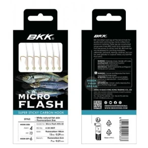 Taparine BKK Micro Flash NFA 02 WNFS Green Resin Fluoro, Nr.7, 145cm-0.35mm, 5cm-0.25mm, 6buc/pac